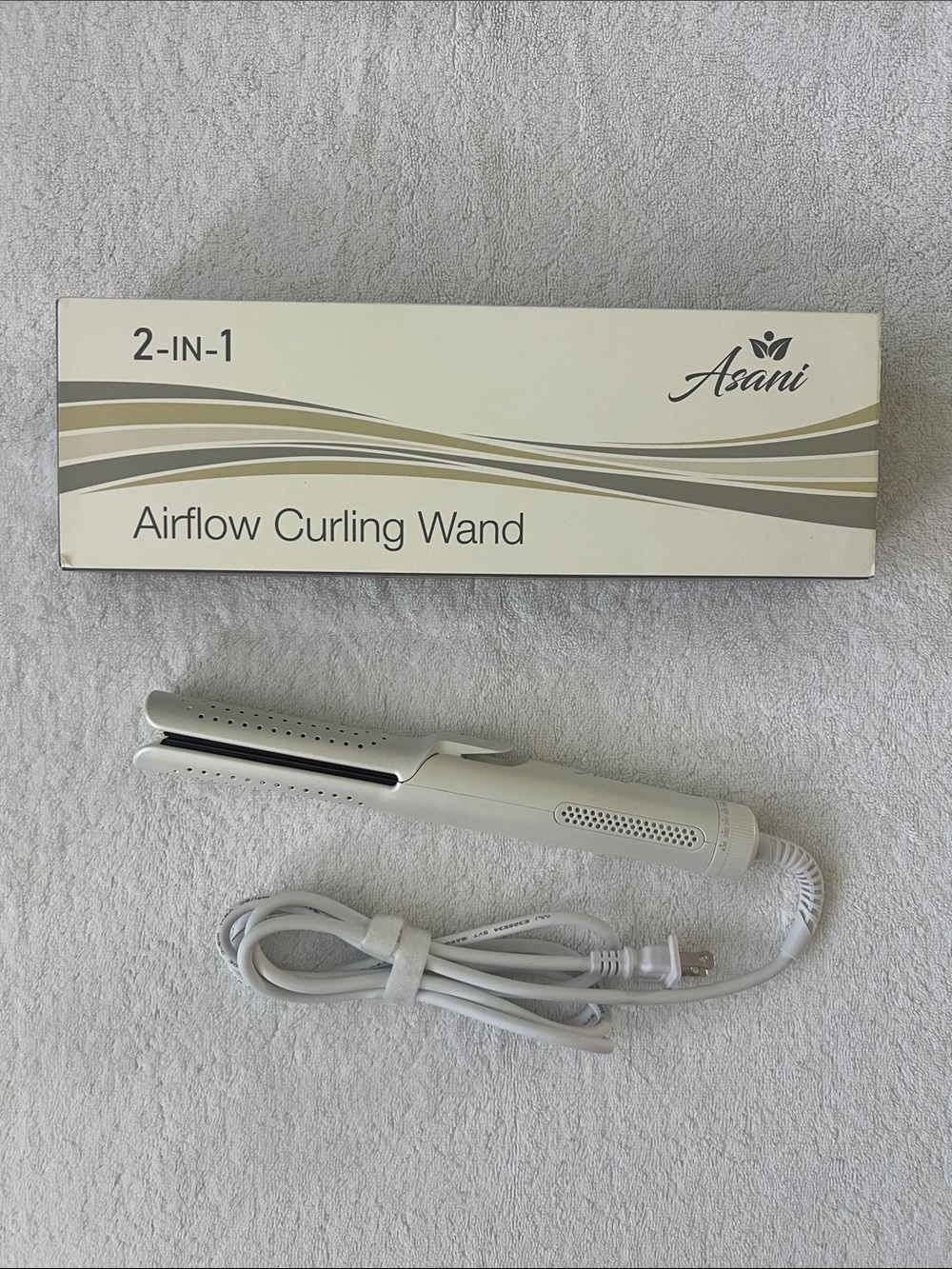 2-in-1 Airflow Curling Wand - White